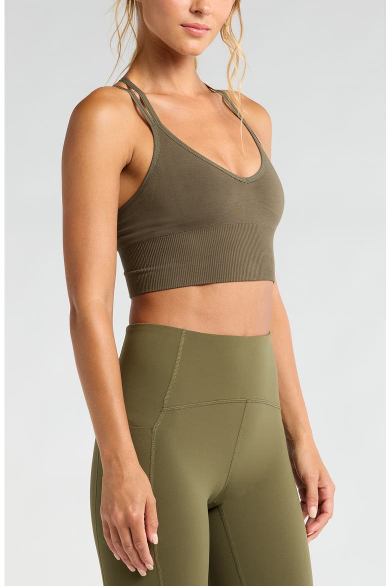 Rhythm Seamless Sports Bra, Alternate, color, OLIVE NIGHT