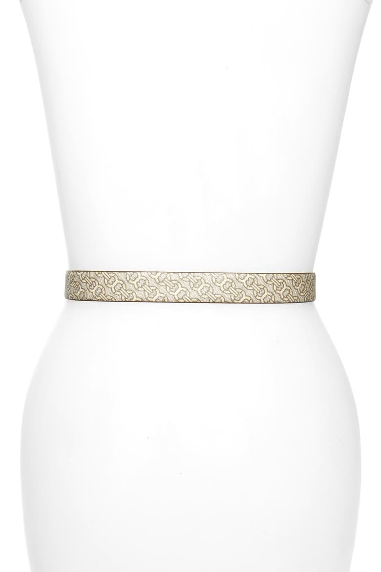 Kira Gemini Print Leather Belt, Alternate, color, GEMINI JACQUARD