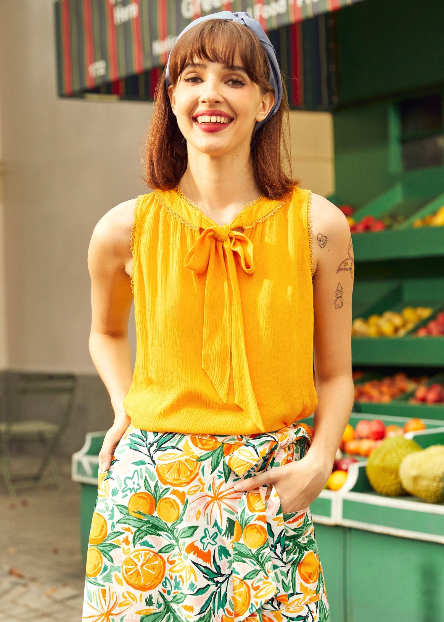 Picnic Perfect Tie-Neck Top - image 2