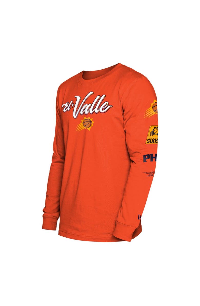 New Era Men's New Era Orange Phoenix Suns 2023/24 City Edition Long Sleeve T-Shirt, Alternate, color, 