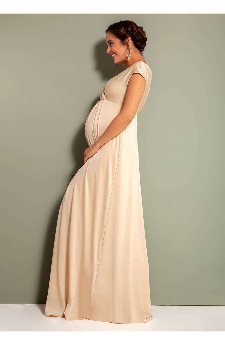 Tiffany Rose Maternity Francesca Maternity Maxi Dress, Alternate, color, Champagne