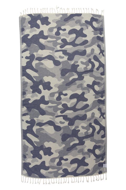 Camo Print Organic Sand Resistant Reversible Turkish Towel