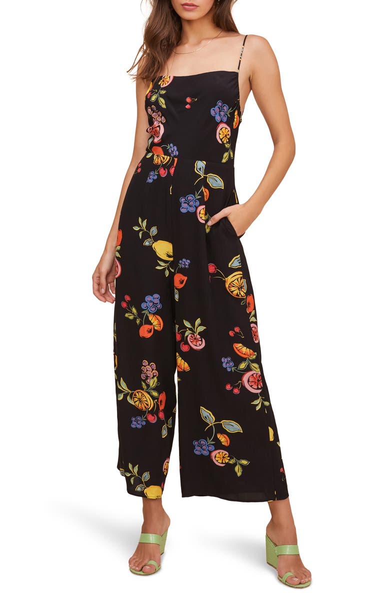 ASTR the Label Frenzy Floral Wide Leg Jumpsuit, Main, color, 