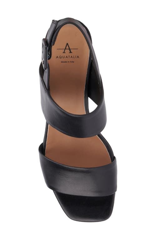 Aquatalia Rayma Water Repellent Slingback Sandal In Black
