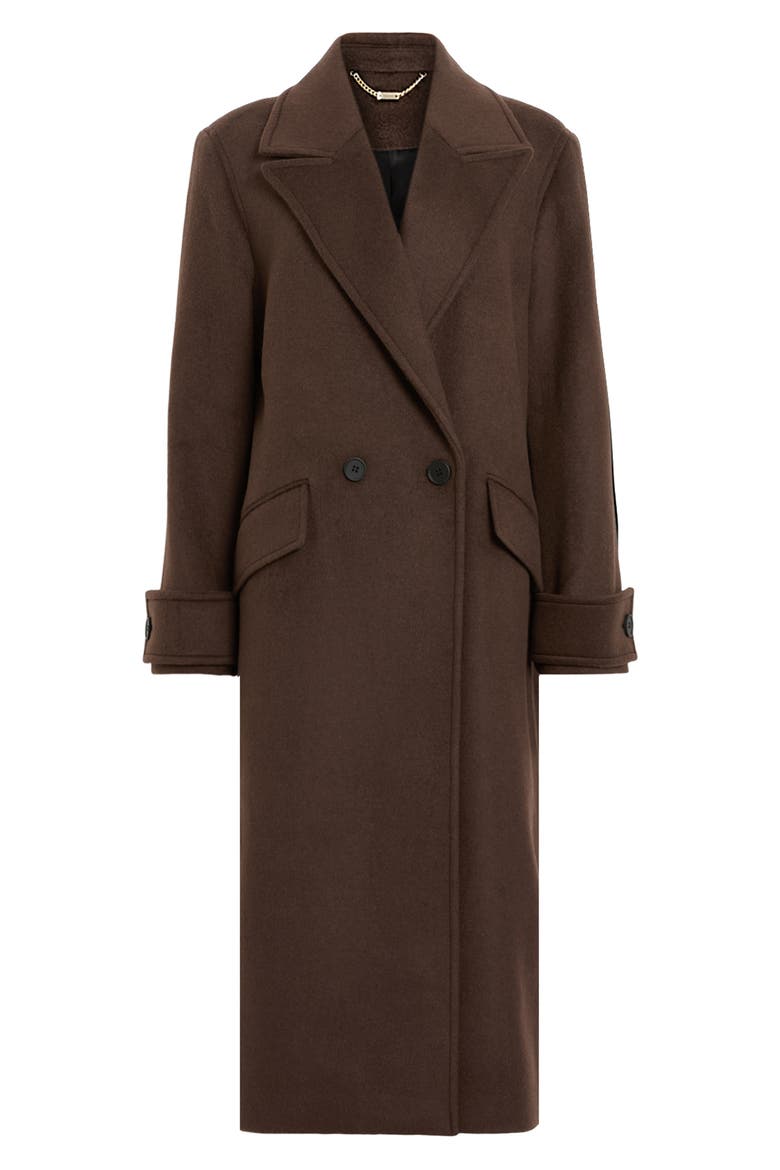 Mabel Double Breasted Coat, Alternate, color, SUGAR BROWN