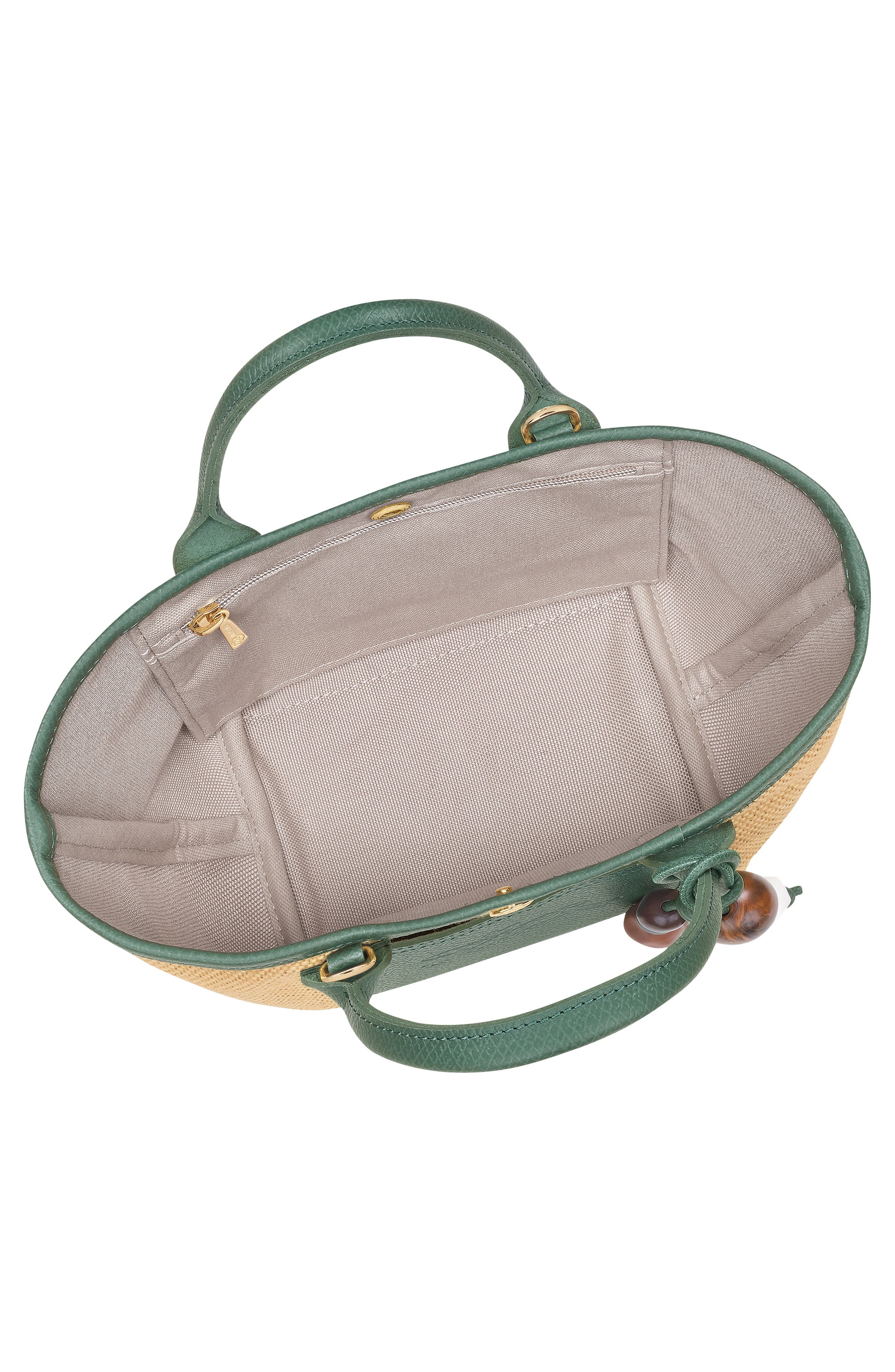 Longchamp Extra Small Le Pliage Panier Ceramique Top Handle Bag, Alternate, color, Oregano