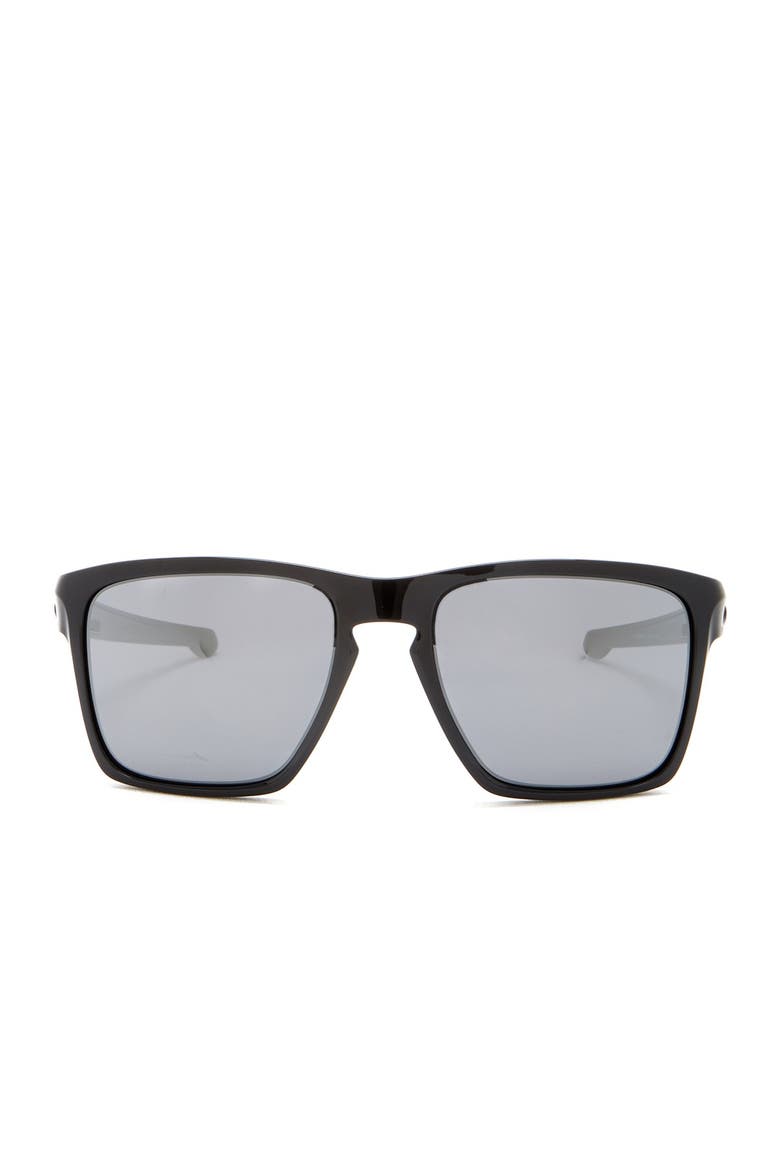 57mm Square Sunglasses, Alternate, color, BLACK