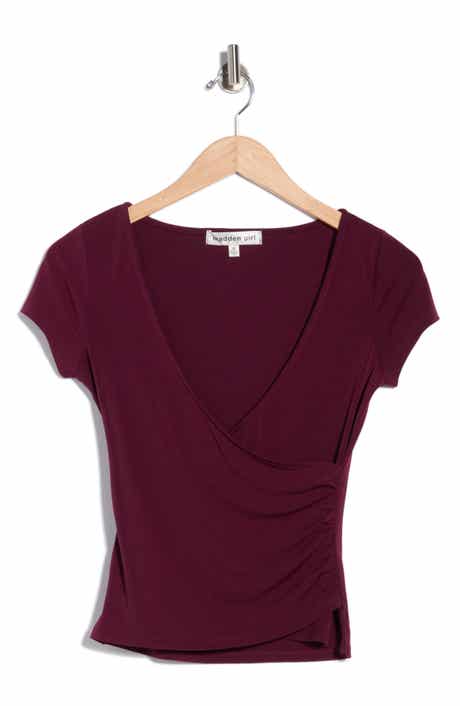 Short Sleeve Wrap Top