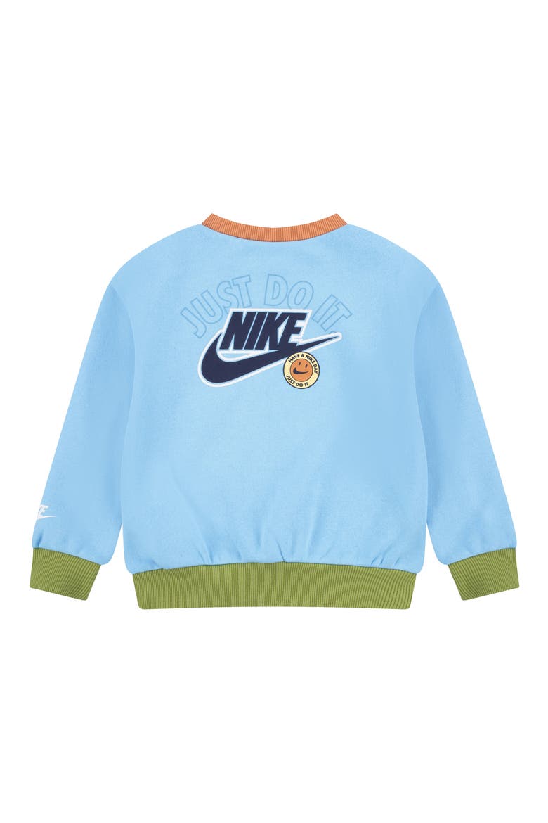 Kids' Sportswear Colorblock Sweatshirt, Alternate, color, AQUARIUS BLUE
