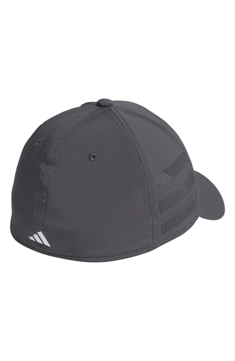 adidas Gameday 4 AEROREADY Stretch Fit Baseball Cap, Alternate, color, Grey Six/ White