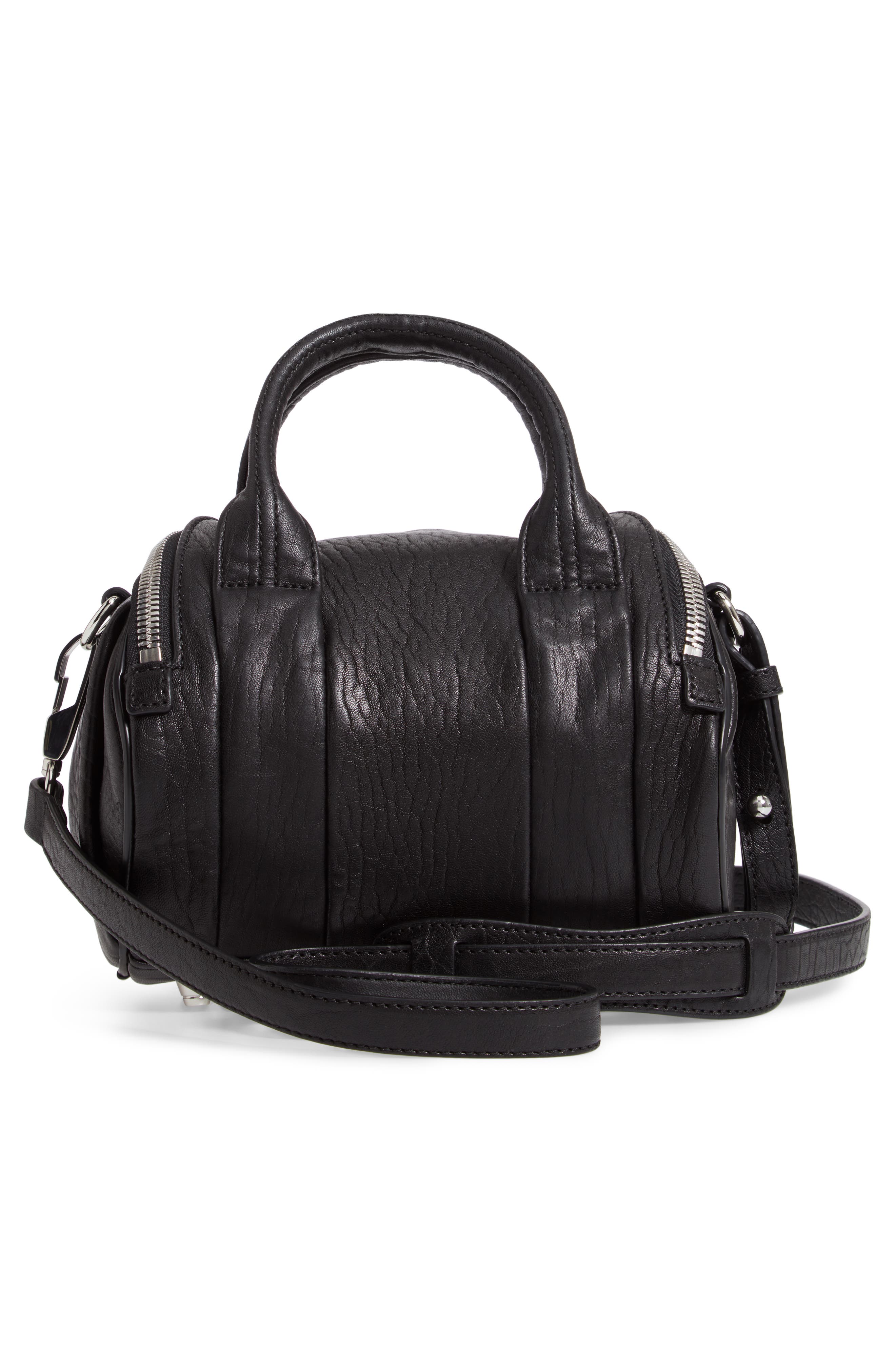 Alexander Wang Mini Rockie - Nickel Lambskin Leather Satchel, Alternate, color, 