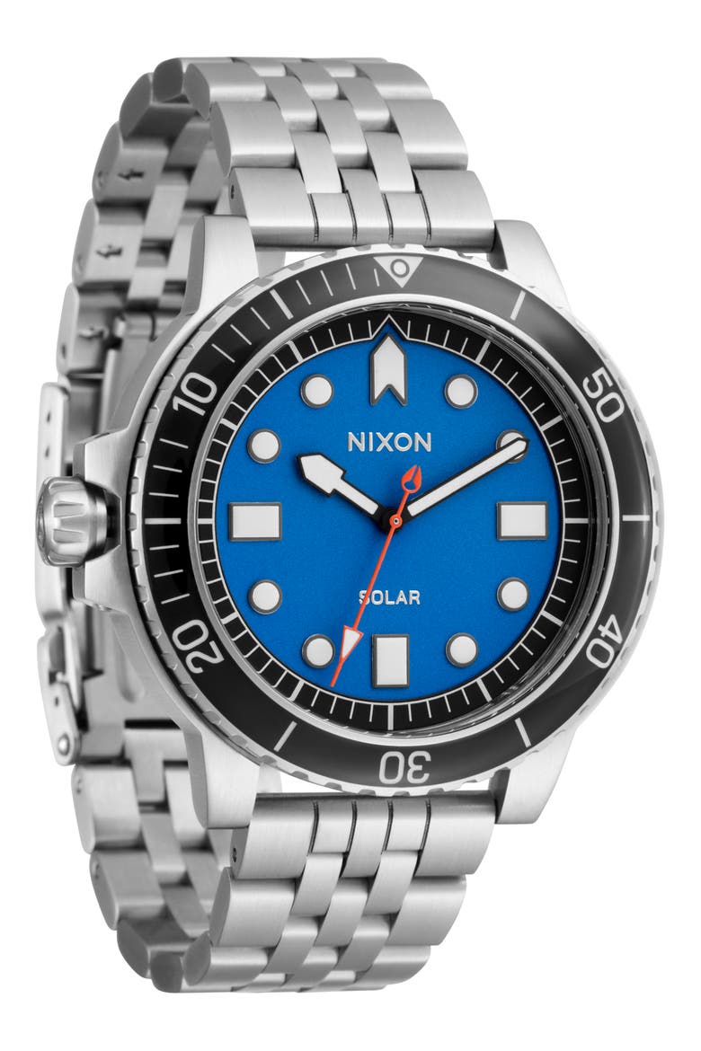 The Stinger Dive Bracelet Watch, 44mm, Alternate, color, SILVER / BLUE / BLACK