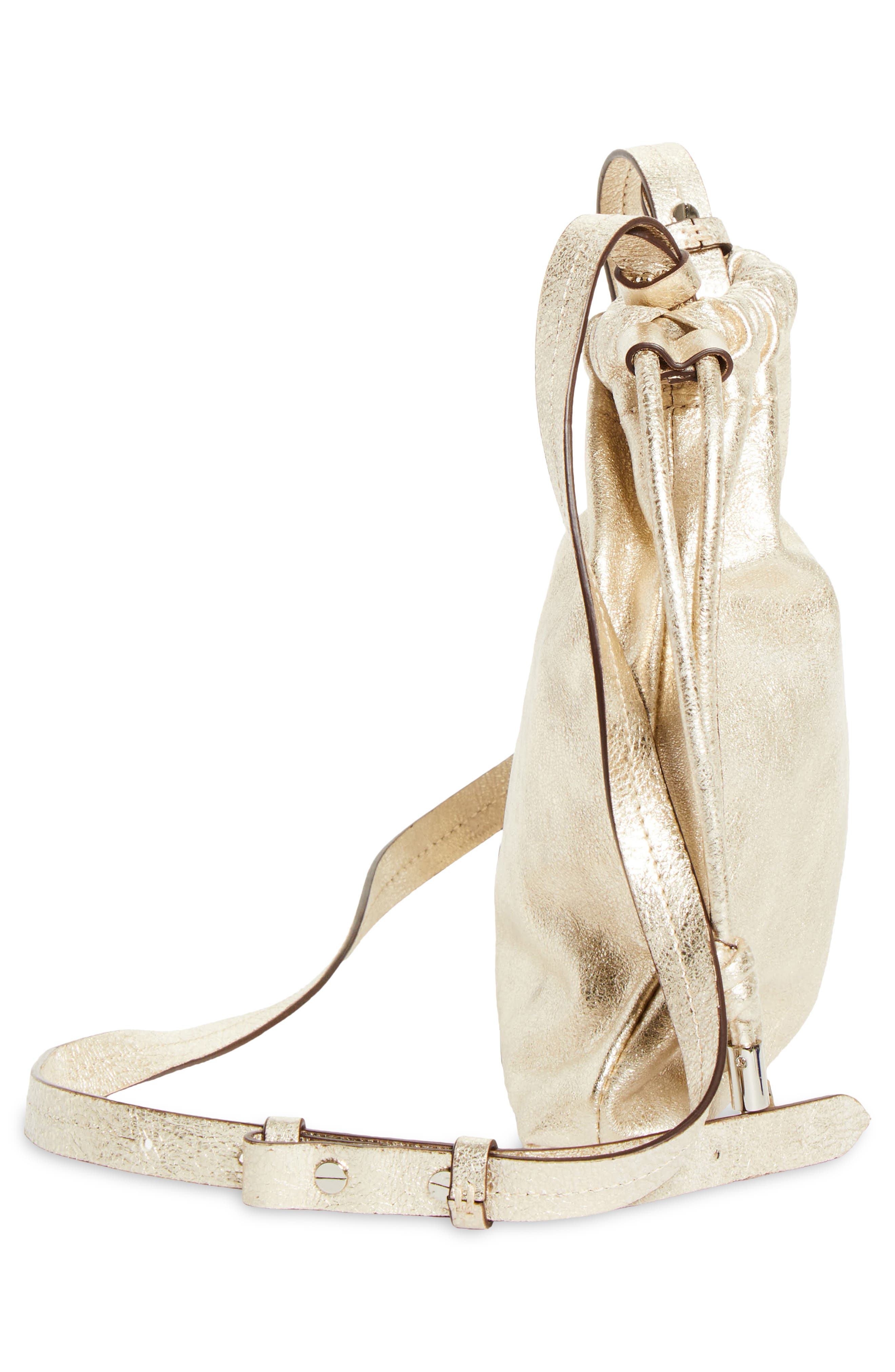 Silven Mini Leather Tote, Alternate, color, LIGHT GOLD