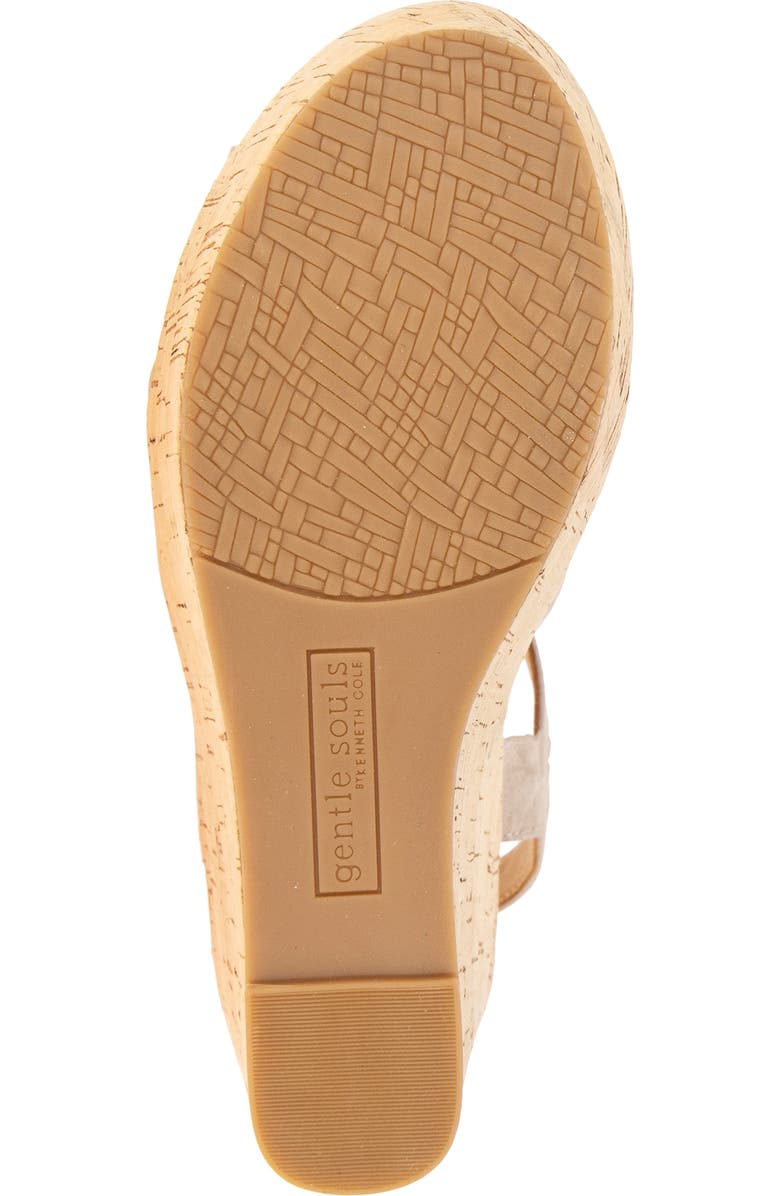 Gentle Souls Nomi Ankle Strap Platform Wedge Sandal, Alternate, color, Mushroom Suede