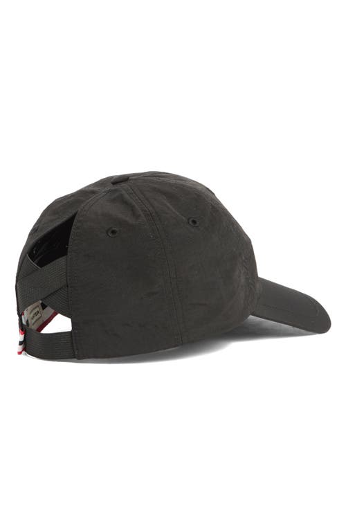 Hunter Ponytail Baseball Cap In Black