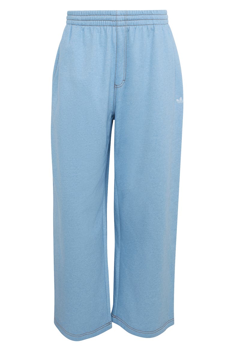 Trefoil Essentials Fleece Sweatpants, Alternate, color, LIGHT BLUE MEL