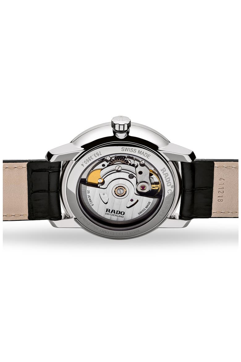 Coupole Classic Automatic Leather Strap Watch, 38mm, Alternate, color, BLACK
