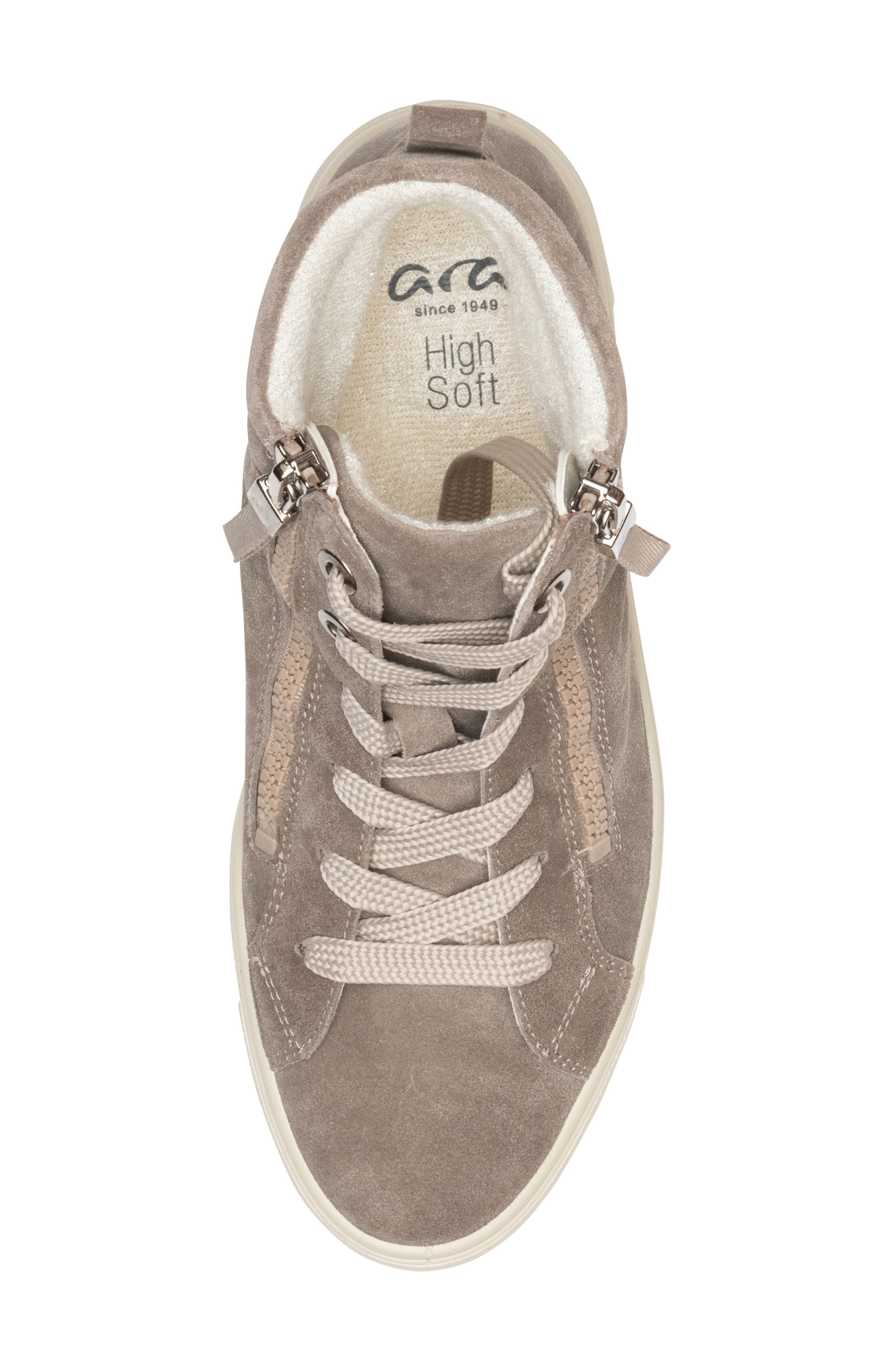 ara Camden High Top Sneaker, Alternate, color, Moon