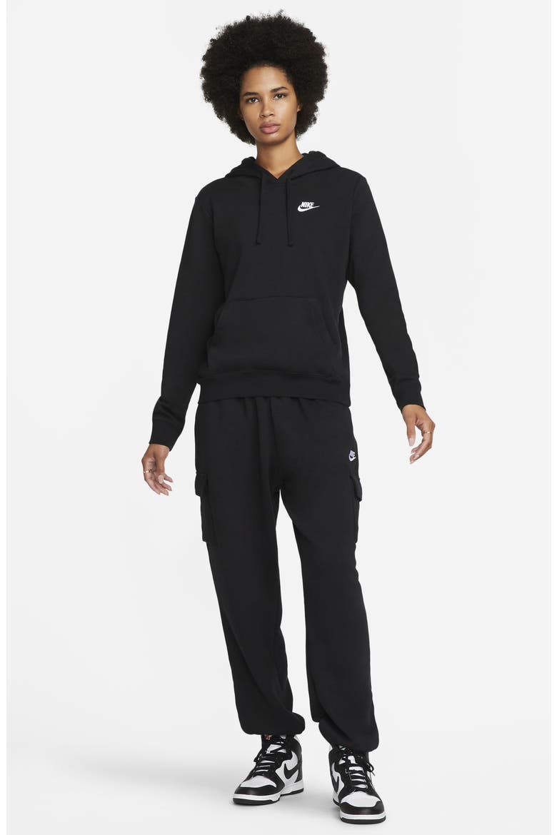 Sportswear Club Fleece Hoodie, Alternate, color, 010 BLACK/WHITE