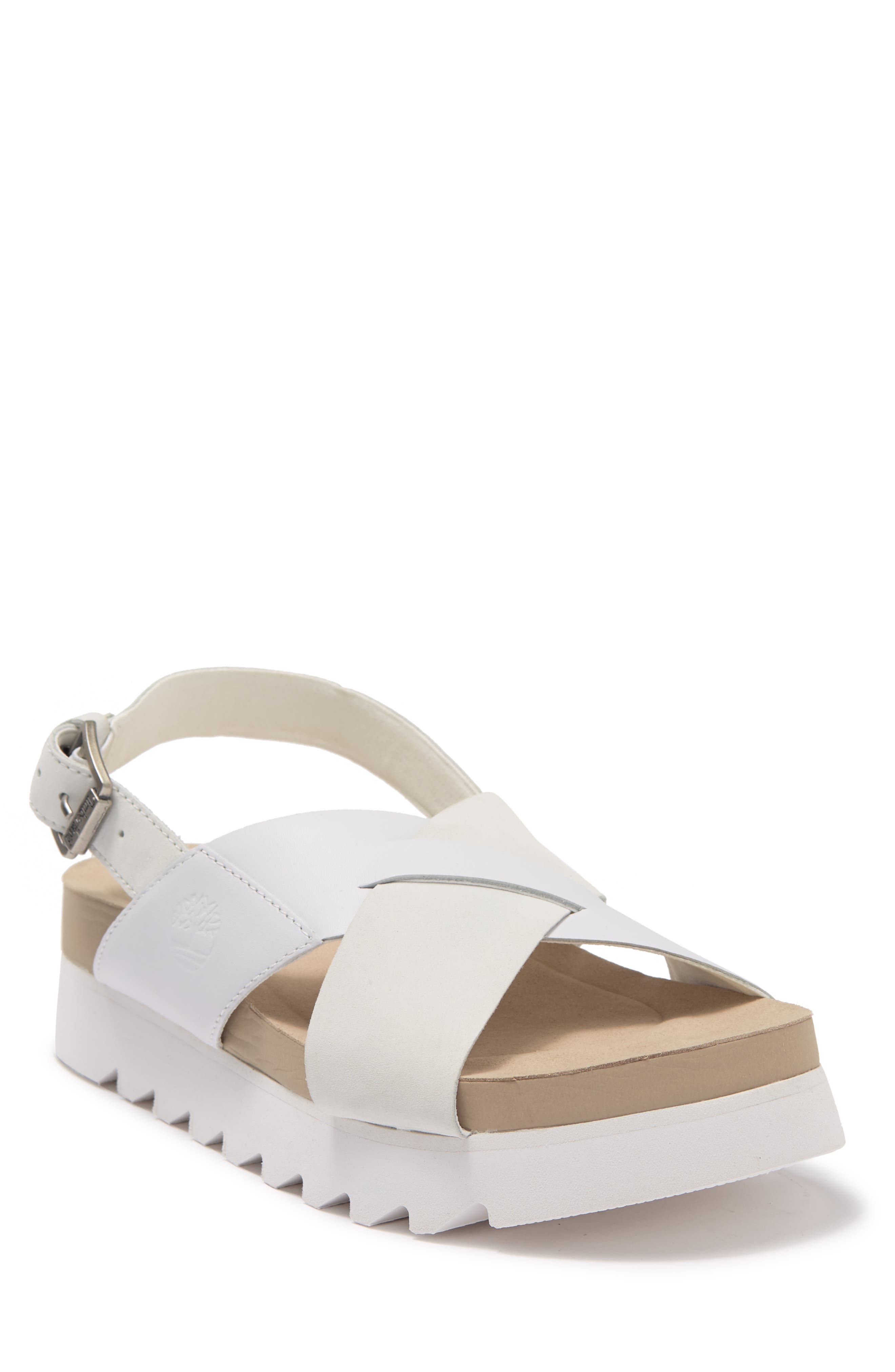 Timberland Santa Monica Sunrise X-Band Leather Platform Sandal, Main, color, 