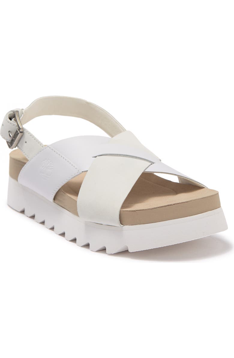 Timberland Santa Monica Sunrise X-Band Leather Platform Sandal, Main, color,