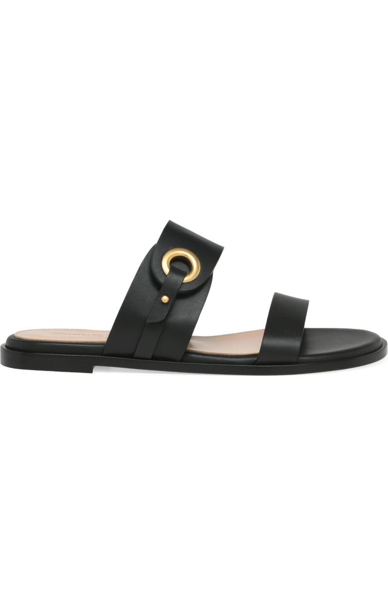 Gianvito Rossi Granada 05 Flat, Main, color, Black Calf Leather