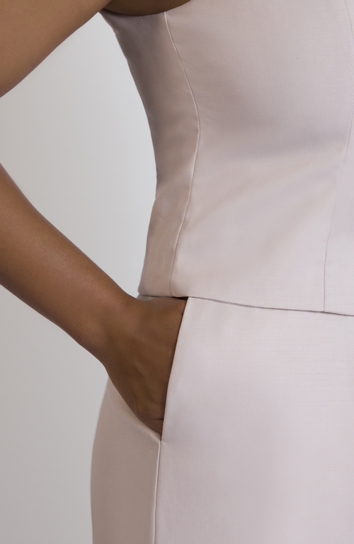 Aam The Label The Wool Wide Leg Pant For Full Hips And Thighs In Gray