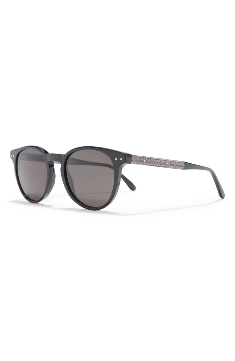 Bottega Veneta 49mm Round Sunglasses, Alternate, color,