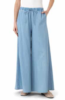 RM Rebecca Minkoff Chambray Wide Leg Beach Pants