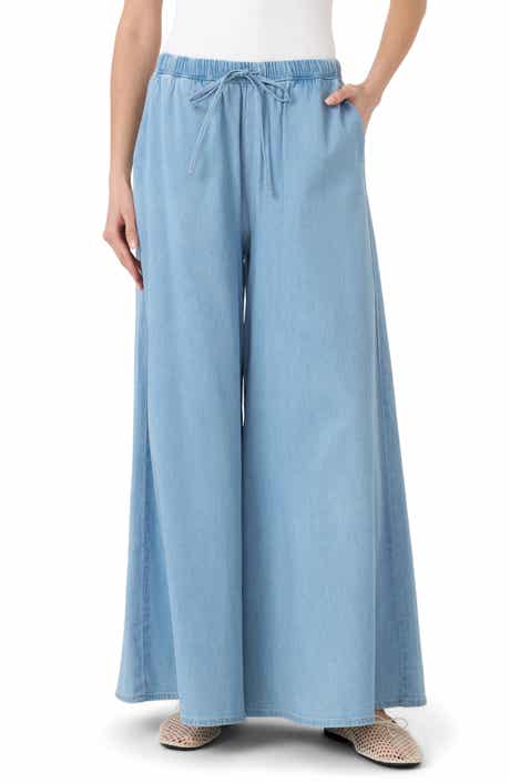 RM Rebecca Minkoff Chambray Wide Leg Beach Pants
