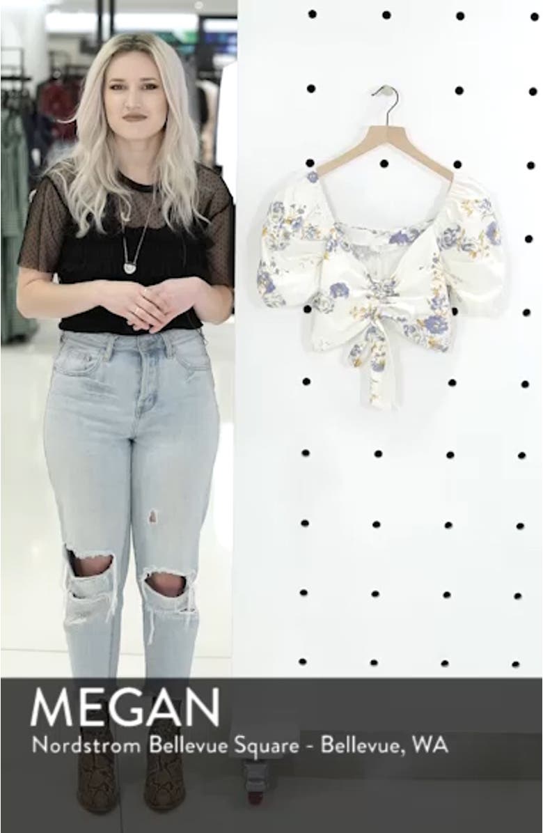 Cesena Puff Sleeve Crop Top, sales video thumbnail
