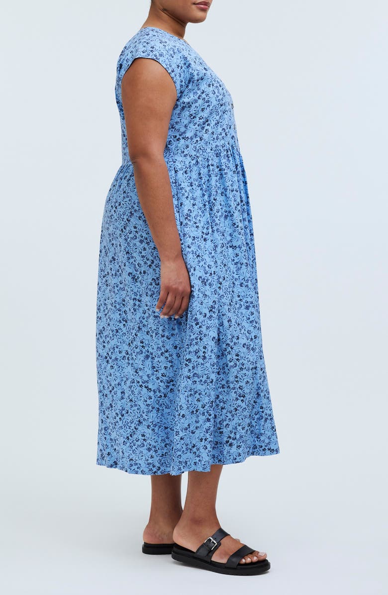 Madewell Floral Button Front Midi Dress, Alternate, color,