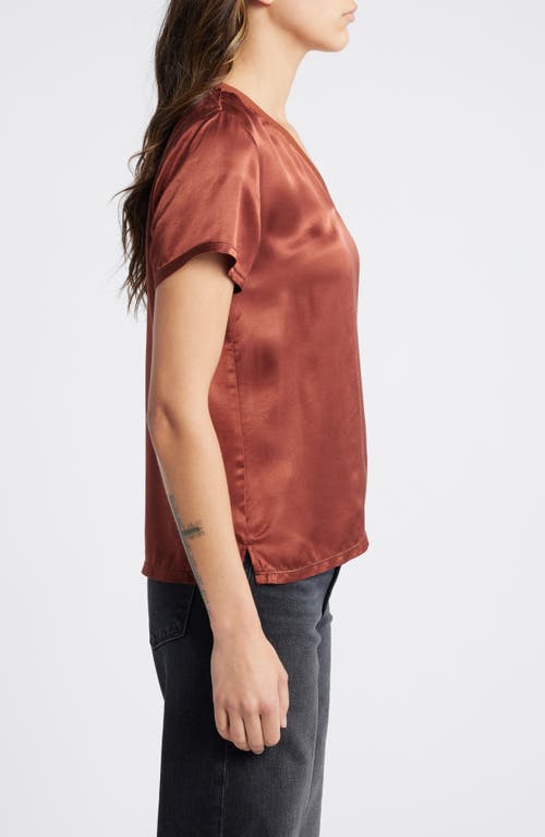 Nation Ltd June V-neck T-shirt In Cinnamon