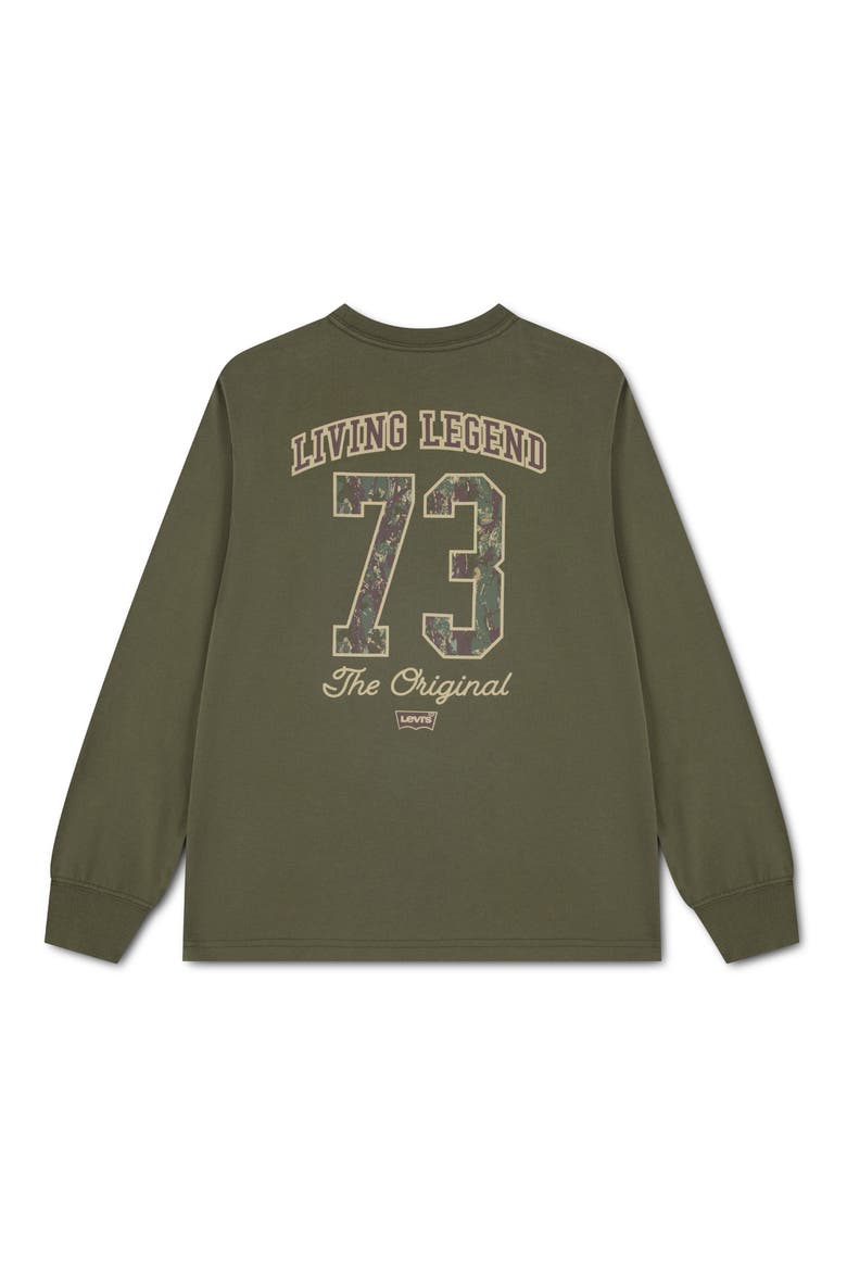 Kids' Graphic Long Sleeve T-Shirt, Main, color, OLIVE NIGHT