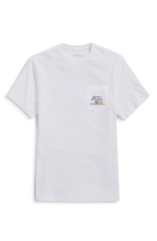 Vineyard Vines Golf Swing Graphic T-shirt In White