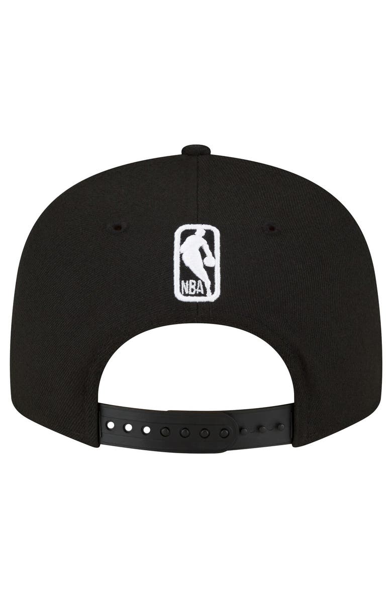 New Era Men's New Era Utah Jazz Black & White 9FIFTY Snapback Hat, Alternate, color, 