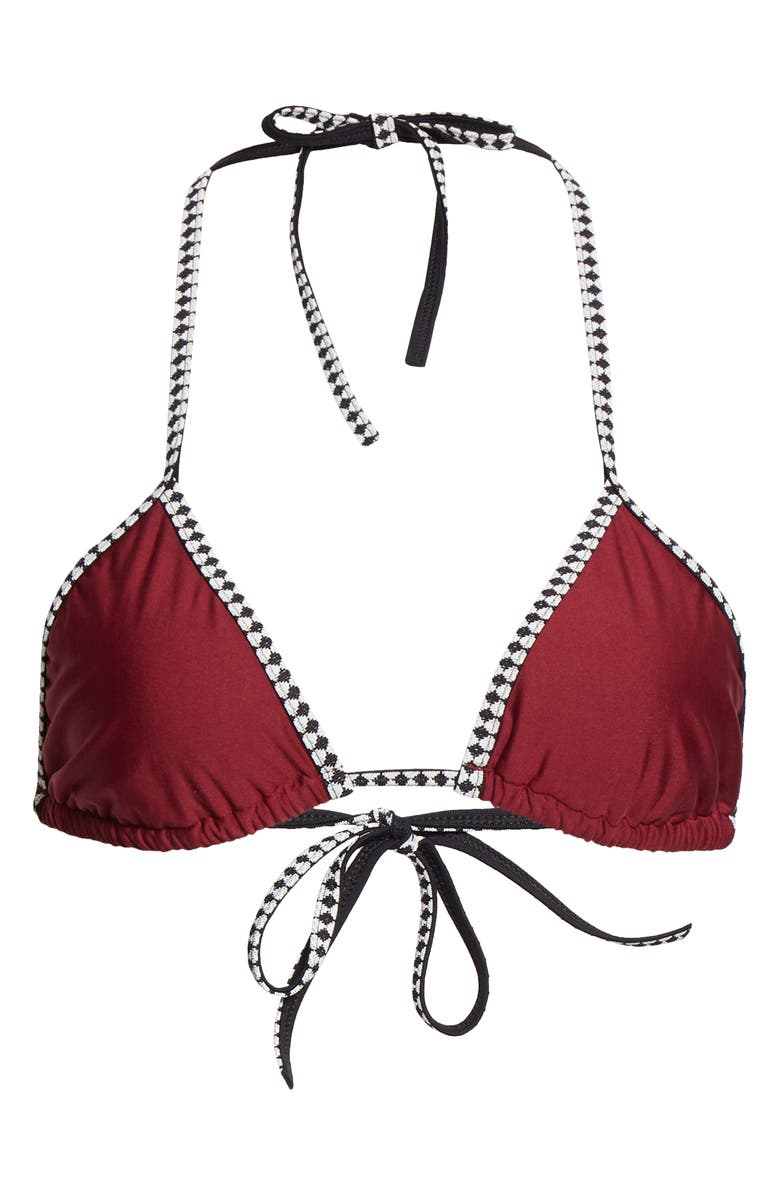 lemlem Lena Tie Front Bikini Top, Alternate, color,