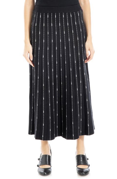Pleated Midi Sweater Skirt