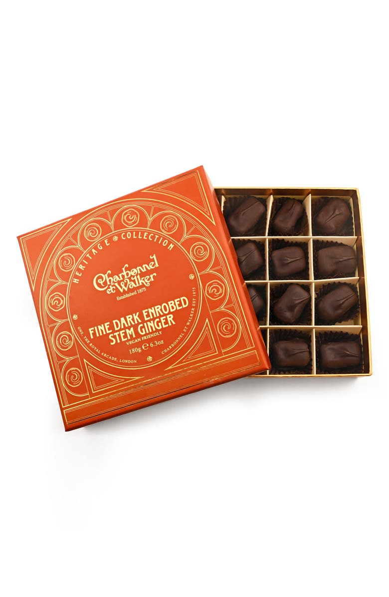 Charbonnel et Walker Fine Dark Chocolate Enrobed Stem Ginger, Main, color, 