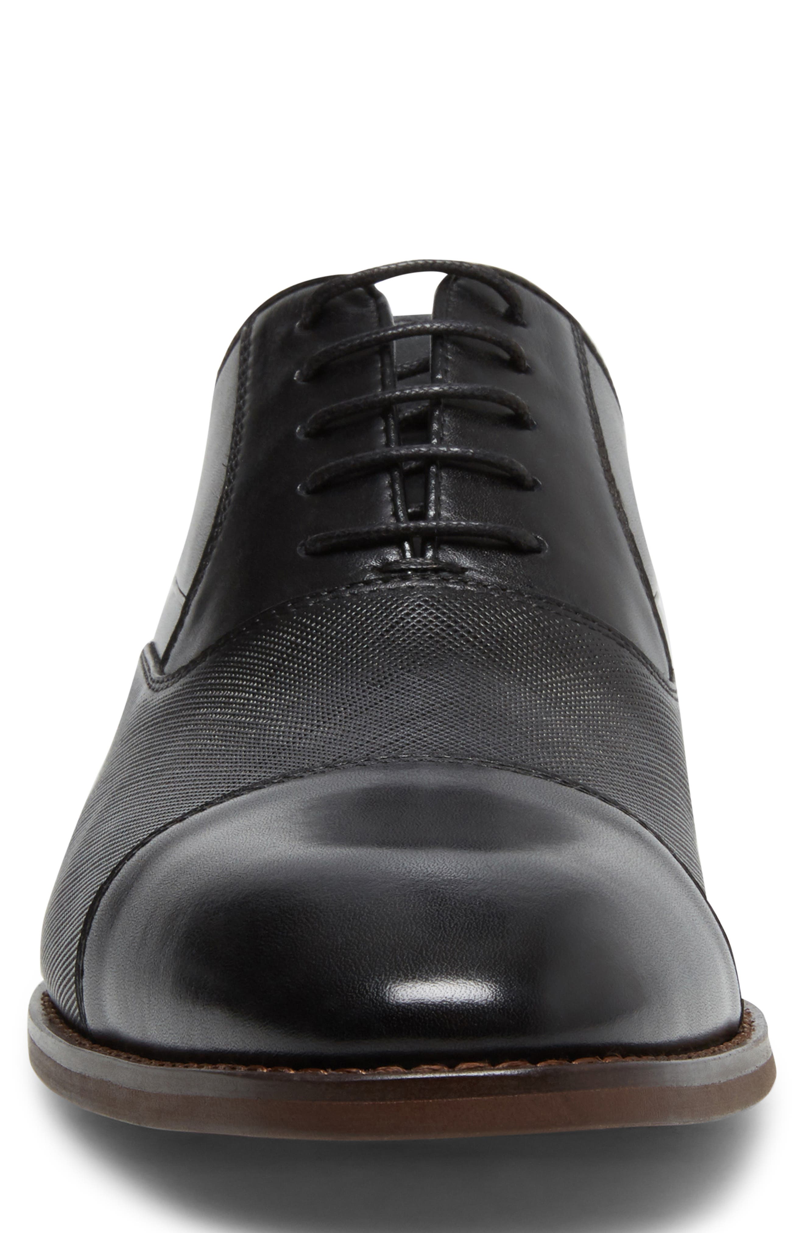 Steve Madden Proctor Cap Toe Derby, Alternate, color, Black Leather