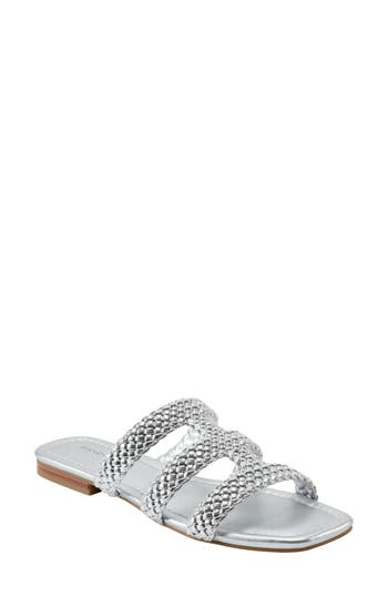 Shop Bandolino Summer Slide Sandal In Silver