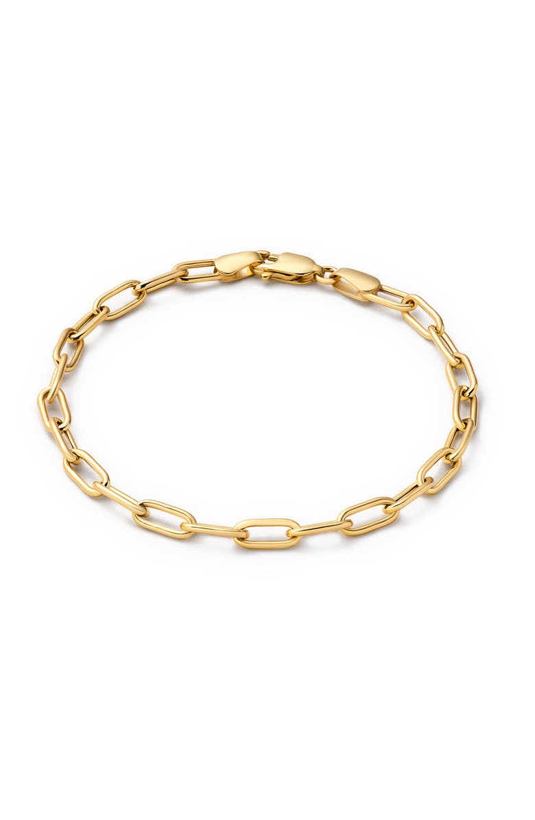 Ana Luisa Solid Yellow Gold - Large Paperclip Bracelet, Main, color, Gold