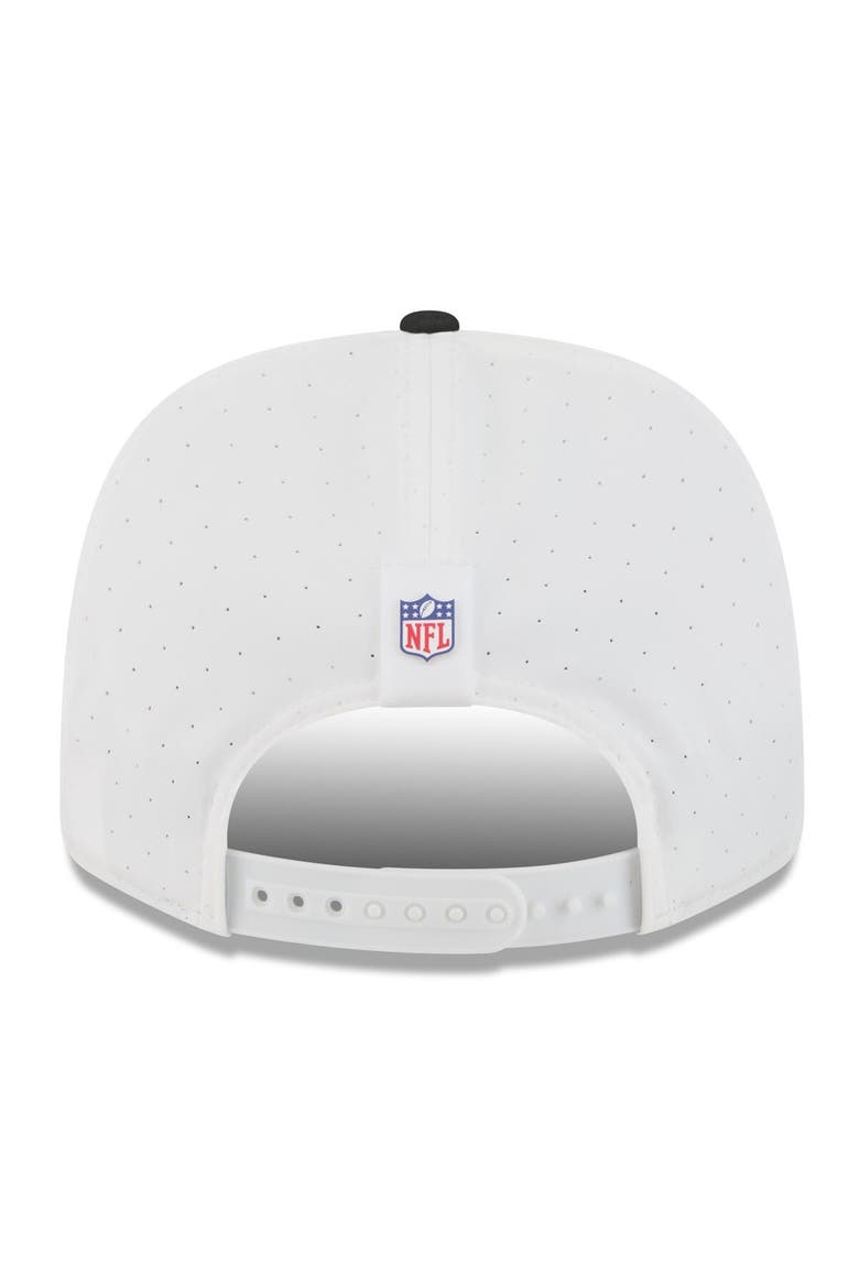 Men's New Era  White/Black Las Vegas Raiders 2025 NFL Training Camp 9SEVENTY Adjustable Hat, Alternate, color, White
