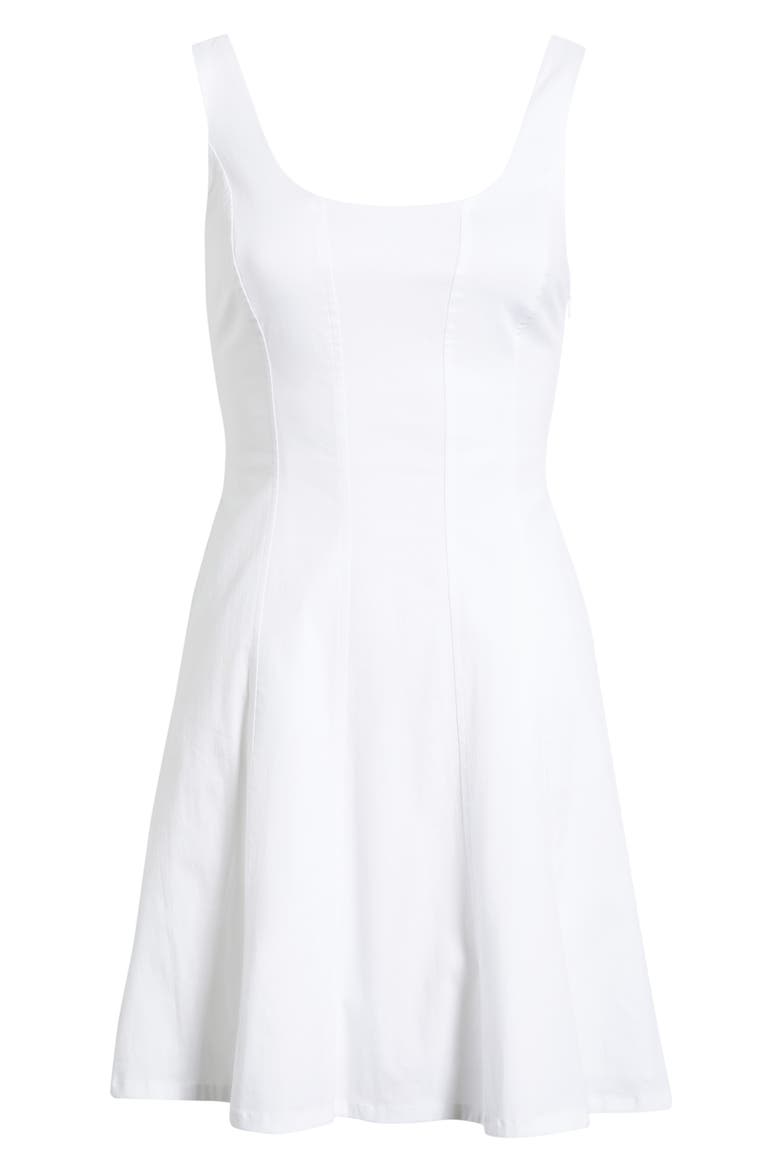 Seam Fit & Flare Poplin Minidress, Alternate, color, WHITE