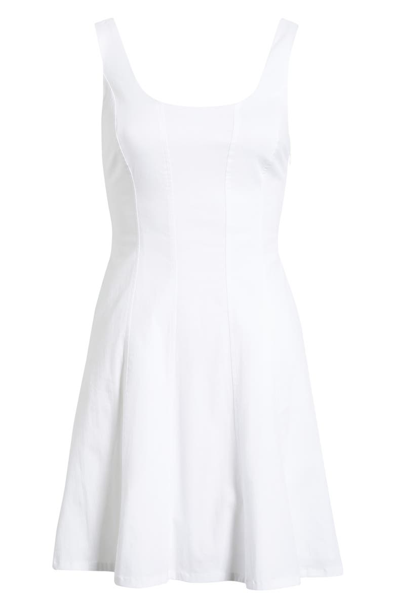 Open Edit Seam Fit & Flare Poplin Minidress, Alternate, color, White