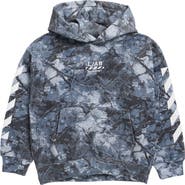 L/AB OFF-WHITE Kids' Camo Print Diagonal Bar Hoodie