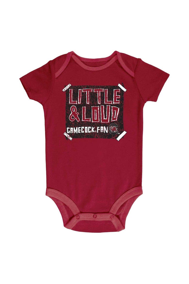 Infant Champion Garnet/Gray/White South Carolina Gamecocks 3-Pack Bodysuit Set, Alternate, color, Garnet