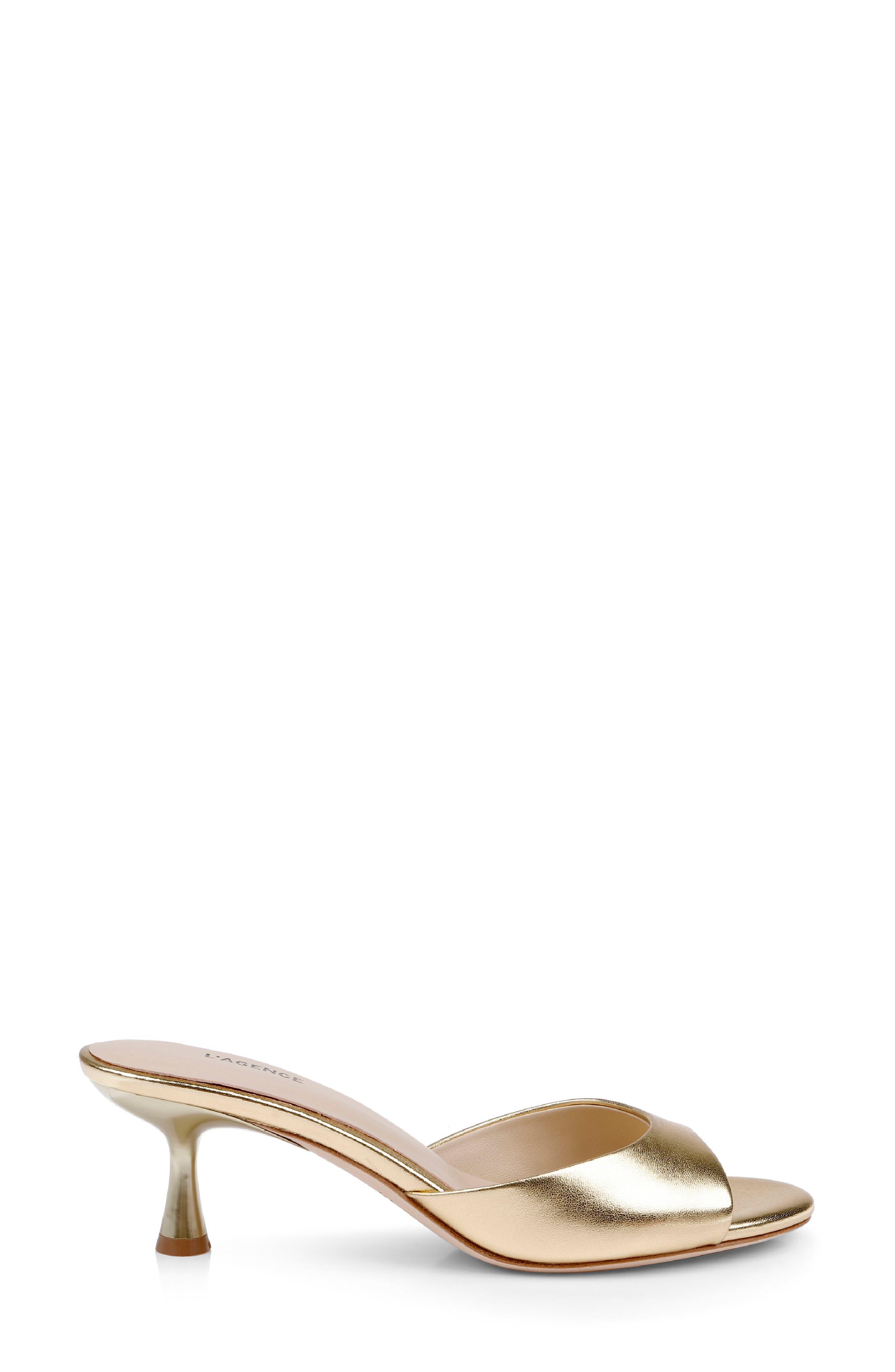 Arleen Slide Sandal, Alternate, color, GOLD LEATHER
