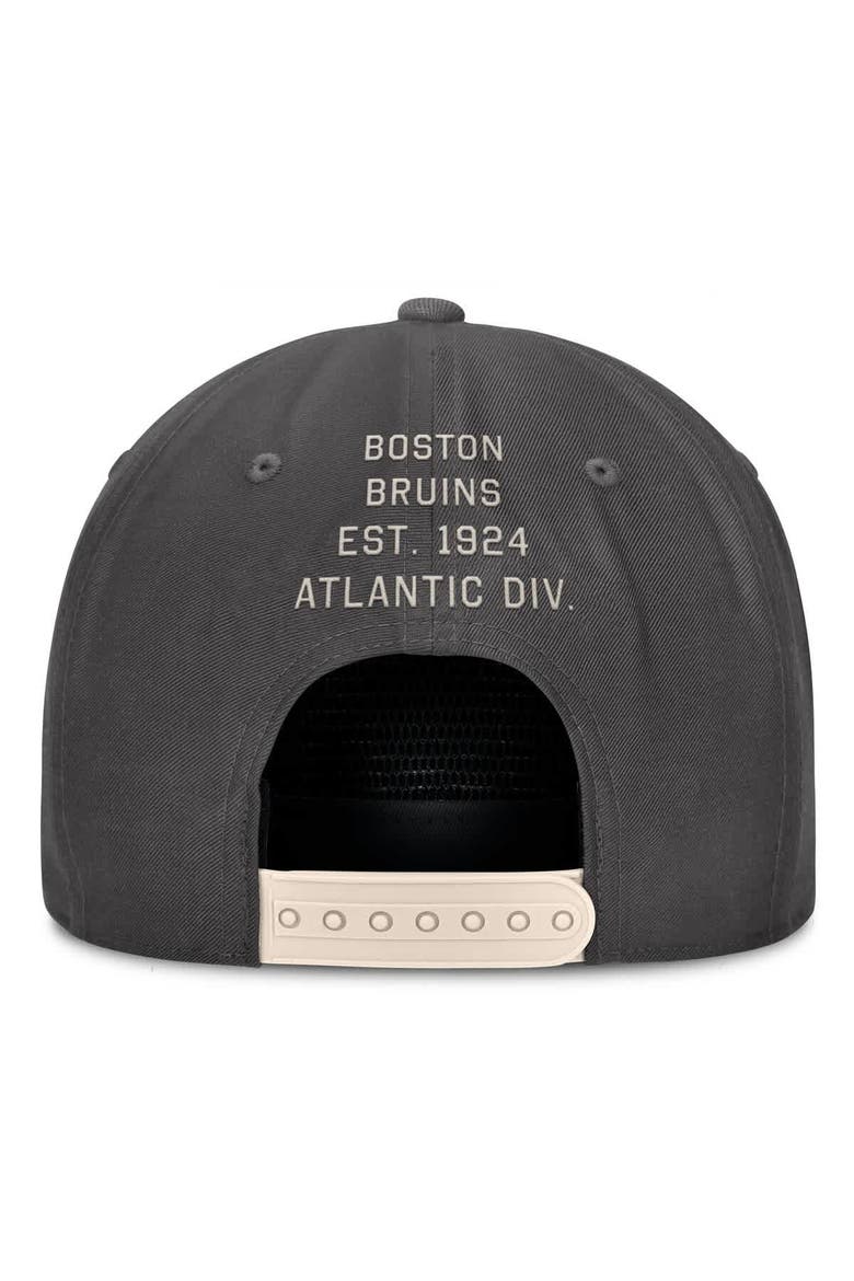 Men's Fanatics Charcoal Boston Bruins Closer Adjustable Hat, Alternate, color, Charcoal
