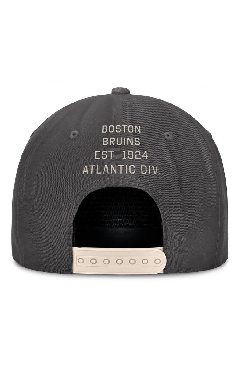 FANATICS Men's Fanatics Charcoal Boston Bruins Closer Adjustable Hat, Alternate, color, Charcoal